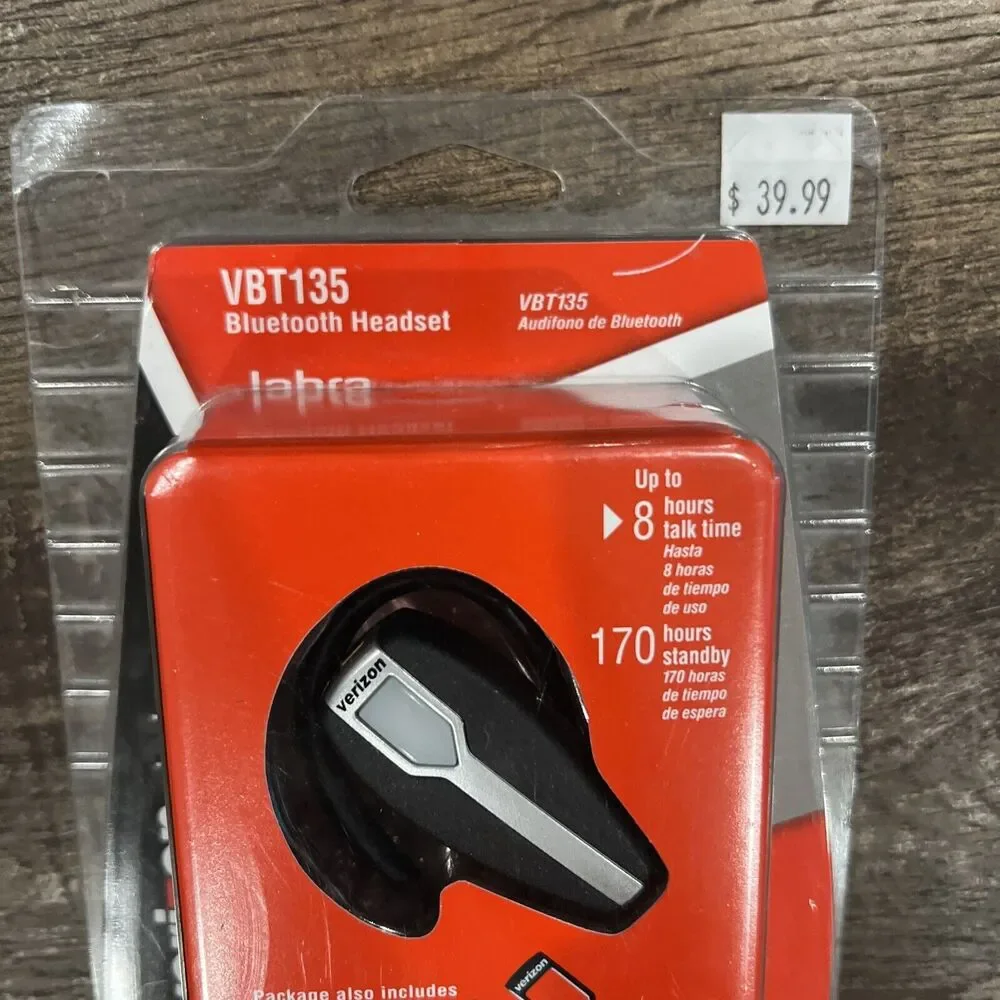 Jabra Bluetooth Universal Headset VBT135 Verizon Wireless for Mobile Phones New